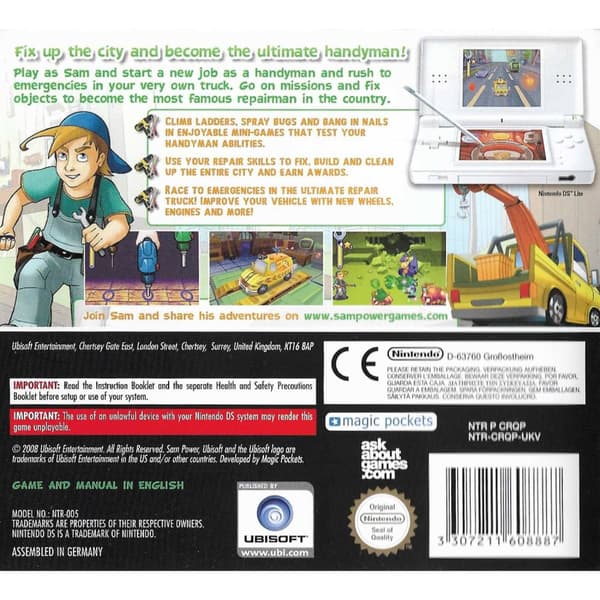 Sam Power Handyman Nintendo DS (Brukt)