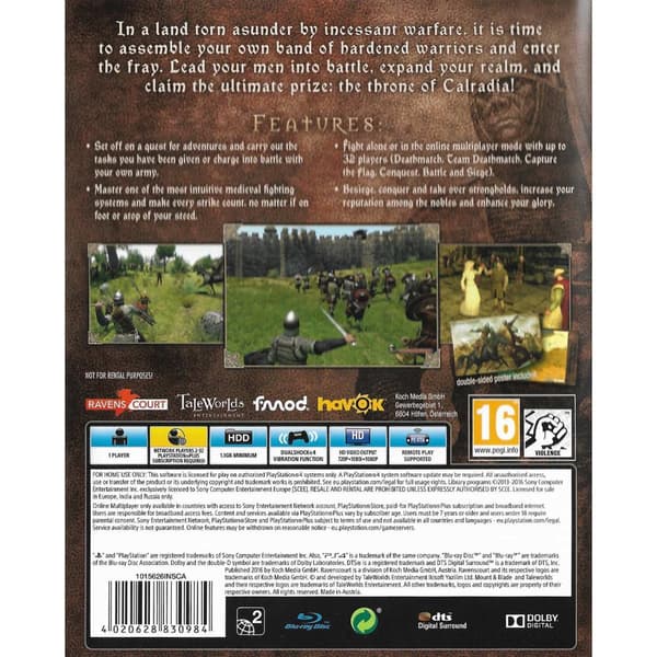 Mount & Blade Warband Playstation 4 PS4 (Brugt)