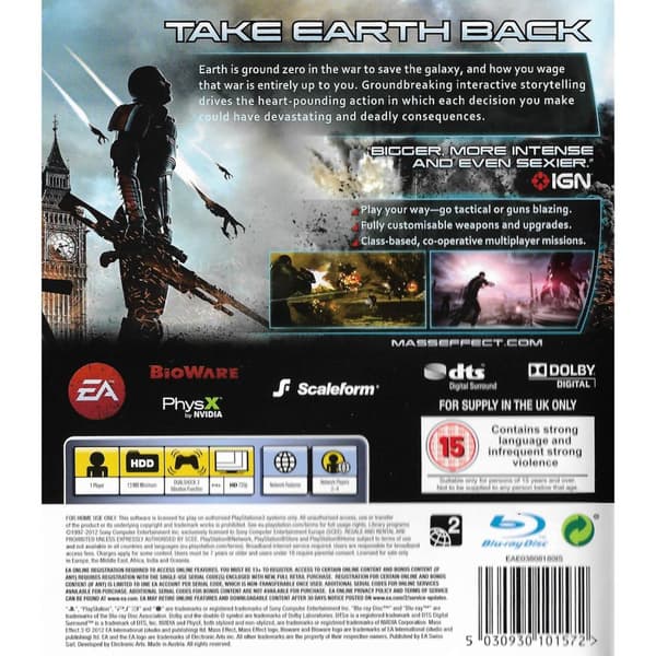 Mass Effect 3 Playstation 3 PS3 (Begagnad)