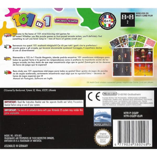101 in 1 Explosive Megamix Nintendo DS (Brukt)