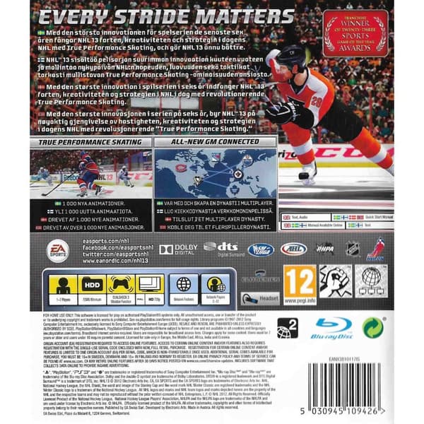 NHL 13 Playstation 3 PS3 Nordic (Käytetty)