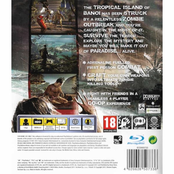 Dead Island Playstation 3 PS3 (Brugt)