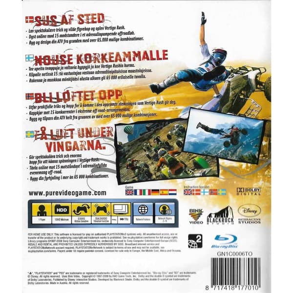 Pure Playstation 3 PS3 Nordic (Brugt)