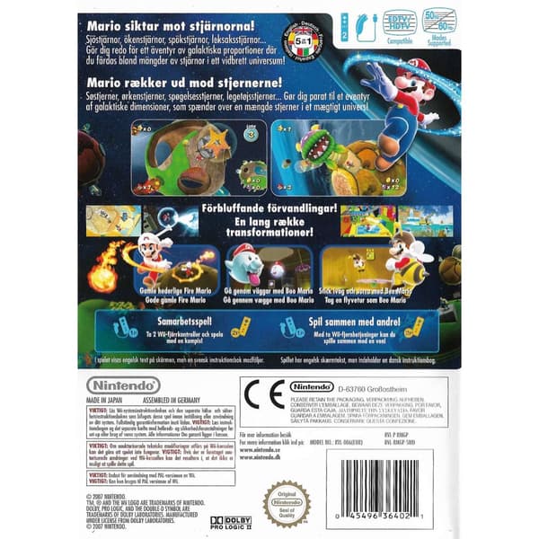 Super Mario Galaxy Nintendo Wii Nordic (Brukt)