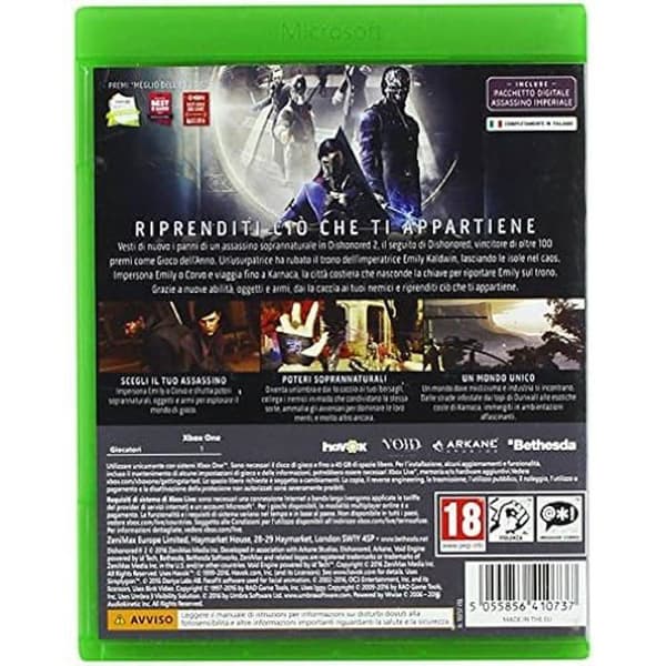 Action-äventyrsspel i första person - Bethesda - Dishonored 2 - Xbox One - Boxed - november 2016