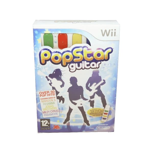Popstar Guitar med gitarrkontroll! Nintendo WII)