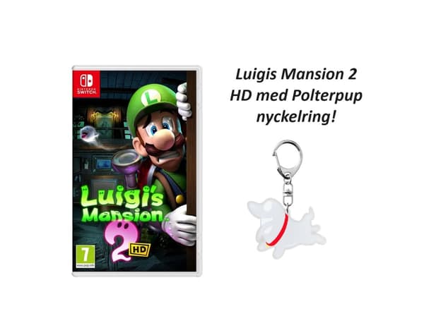 NYTT! Luigis Mansion 2 HD med nyckelring (UK4 / Switch)