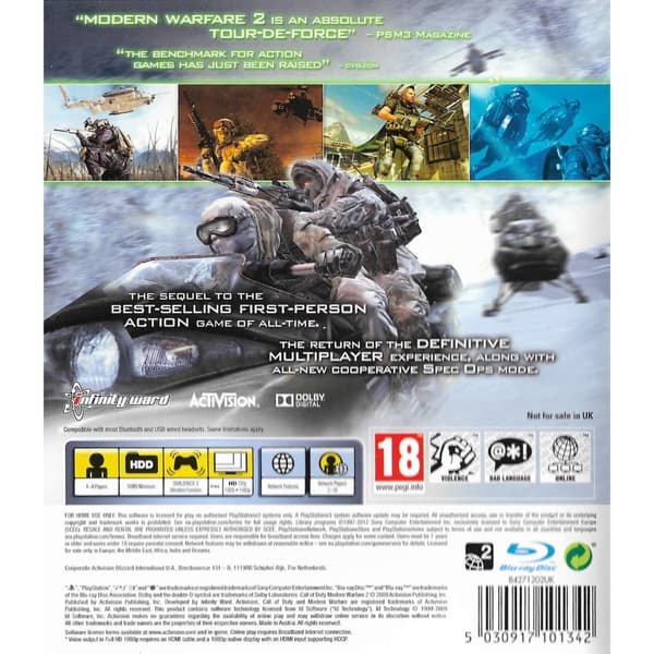 Call of Duty Modern Warfare 2 Playstation 3 PS3 (Begagnad)