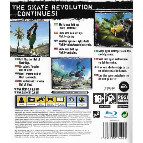 Skate 2 Playstation 3 PS3 Nordic (Brukt)