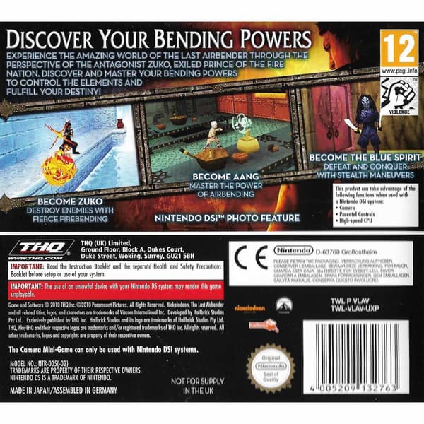 The Last Airbender Nintendo DS (Brukt)