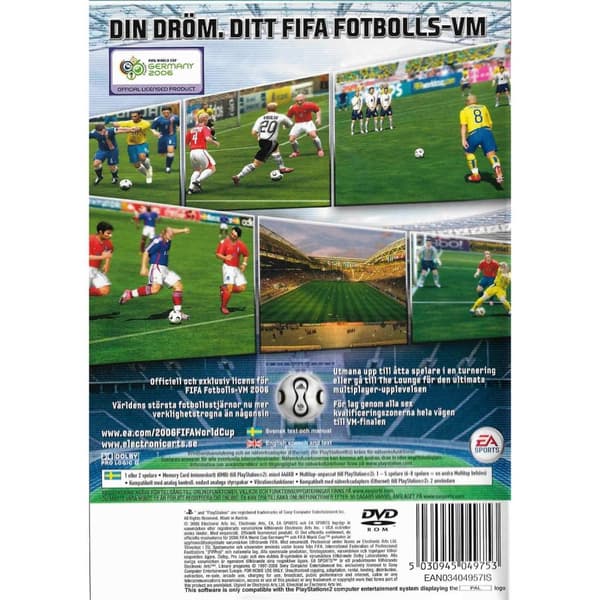 FIFA Fotbolls-VM 2006 Playstation 2 PS2 Swedish (Brugt)