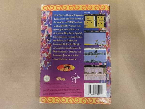 Disneys Aladdin - Nintendo 8-bit - NOE/DAS - CB No manual
