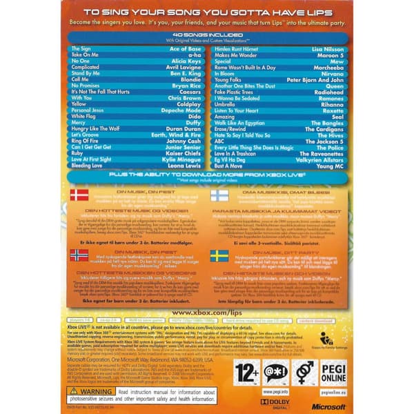 Lips Xbox 360 Bundle Copy Nordic (Brugt)