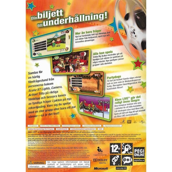 Scene It Filmtoppen Xbox 360 Swedish (Brugt)