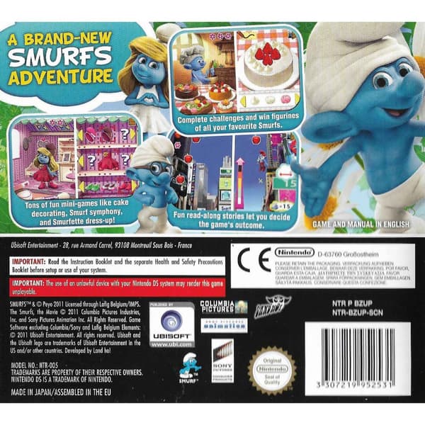 The Smurfs Nintendo DS Nordic (Brukt)