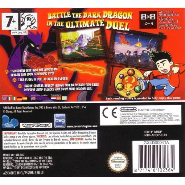 American Dragon Jake Long Nintendo DS Swedish (Brukt)