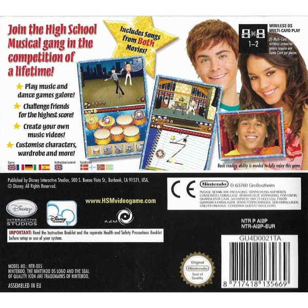 High School Musical Makin the Cut Nintendo DS Nordic (Brukt)