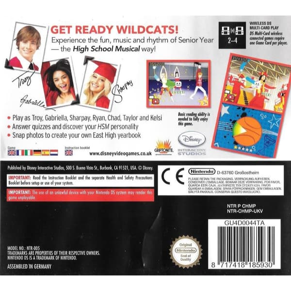 High School Musical 3 Senior Year Nintendo DS (Brukt)