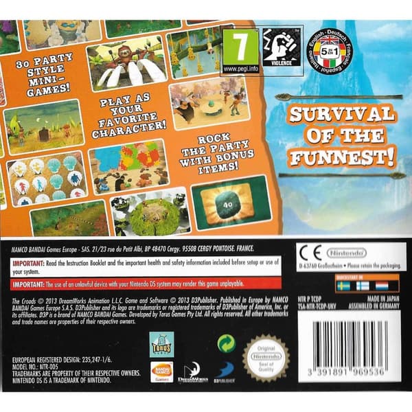 The Croods Prehistoric Party Nintendo DS (Brukt)