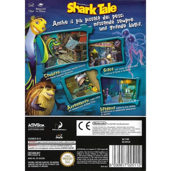 Shark Tale Nintendo Gamecube Italian (Brukt)