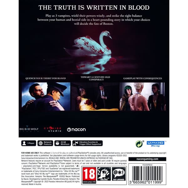 Vampire The Masquerade Swansong Playstation 5 PS5