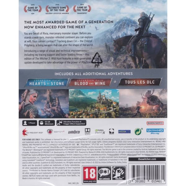 The Witcher III Wild Hunt Complete Edition Playstation 5 PS5