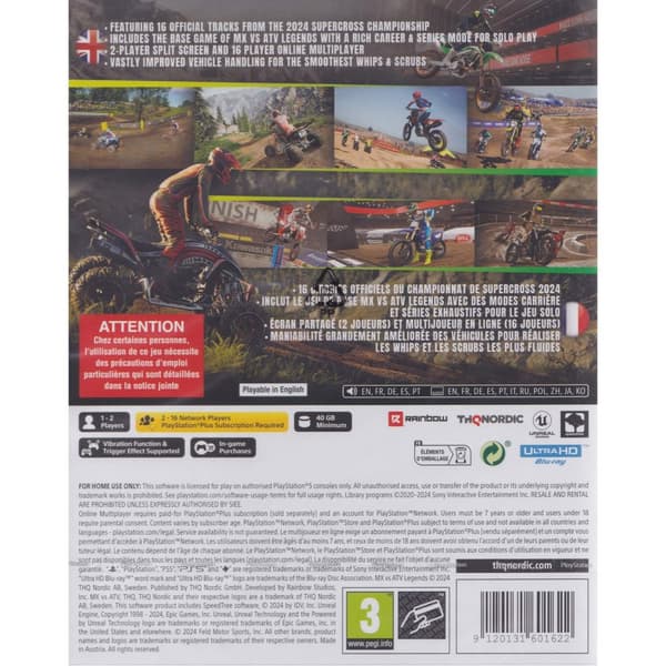 MX vs ATV Legends 2024 Monster Energy Supercross Edition Playstation 5 PS5