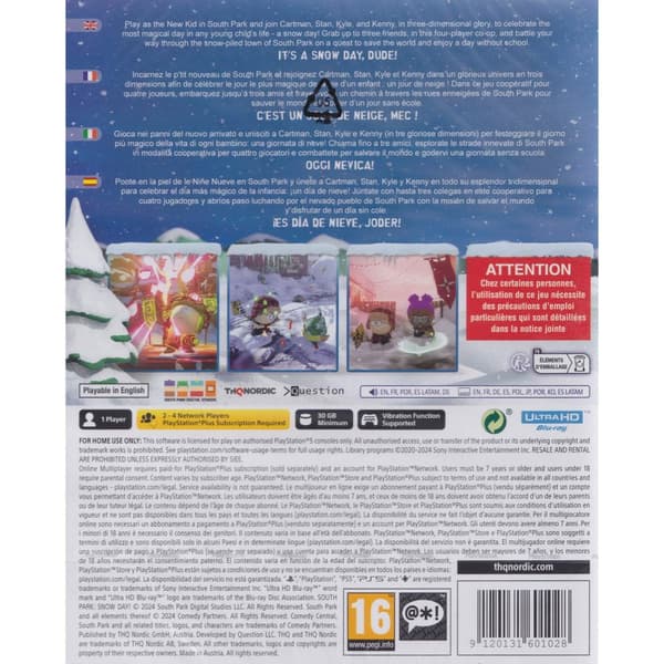 South Park Snow Day Playstation 5 PS5
