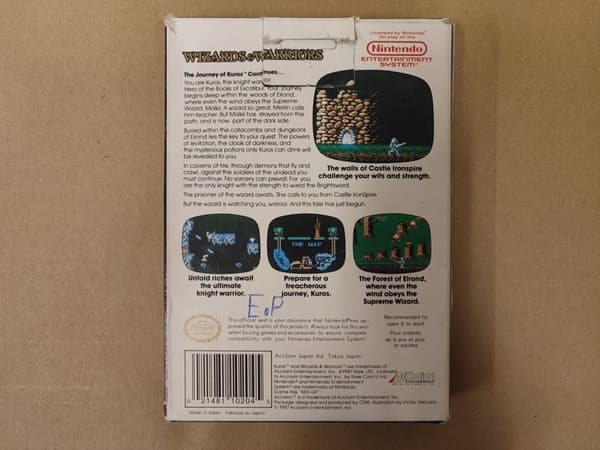Wizards & Warriors - Nintendo 8-bit – SCN – CiB