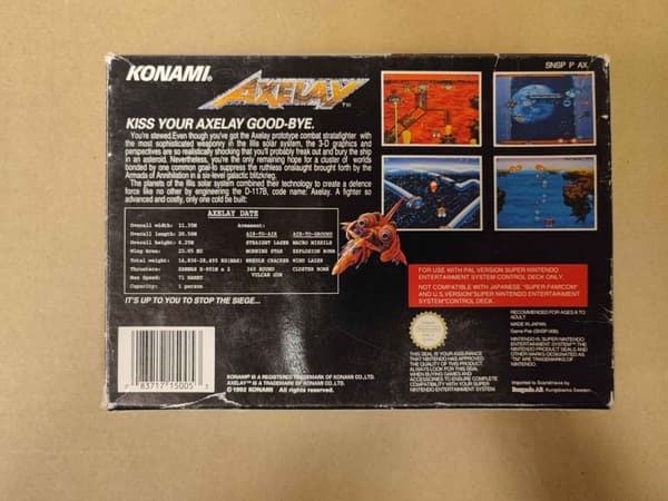 Axelay - Super Nintendo / Snes - PAL/EUR - Cart only