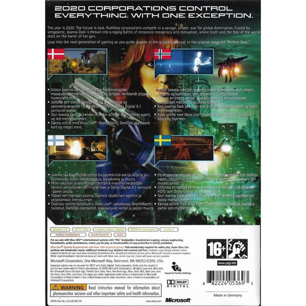 Perfect Dark Zero Xbox 360 Nordic (Brukt)