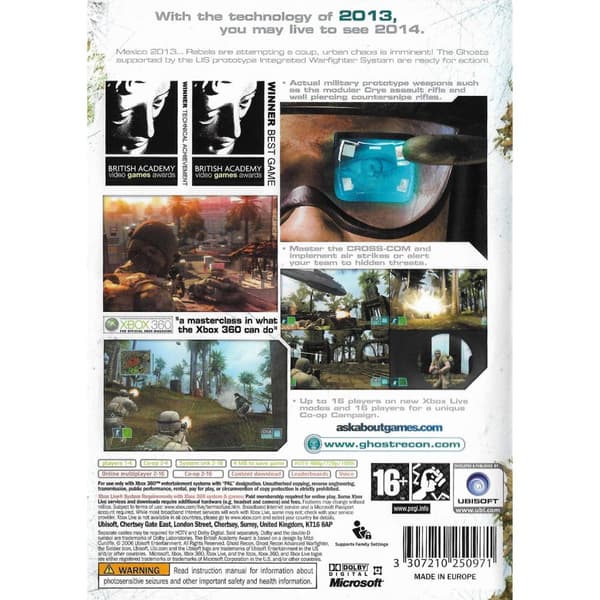 Tom Clancys Ghost Recon Advanced Warfighter Xbox 360 Classics (Brukt)