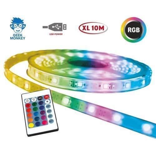 Geek Monkeys RGB LED-remsa 10 m XL - 3760352290265