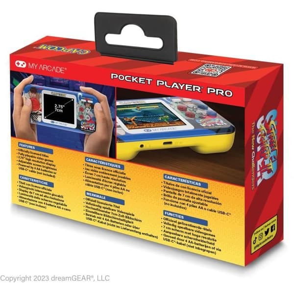 Konsol - Pocket Player PRO - Super Street Fighter II - 7 cm högupplöst skärm