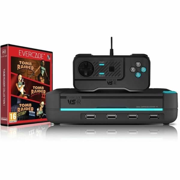 Datakassett Just For Games Evercade VS-R + Tomb Raider Collection 1
