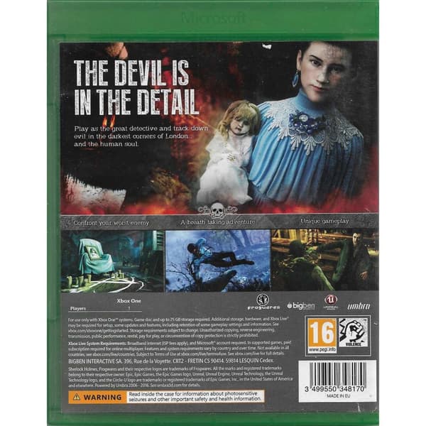 Sherlock Holmes The Devils Daughter Xbox One (Brugt)