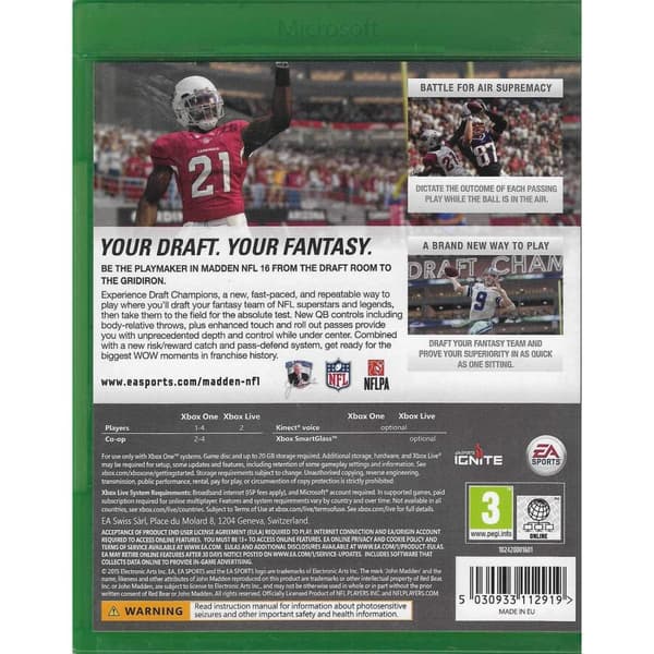 Madden NFL 16 Xbox One (Brugt)
