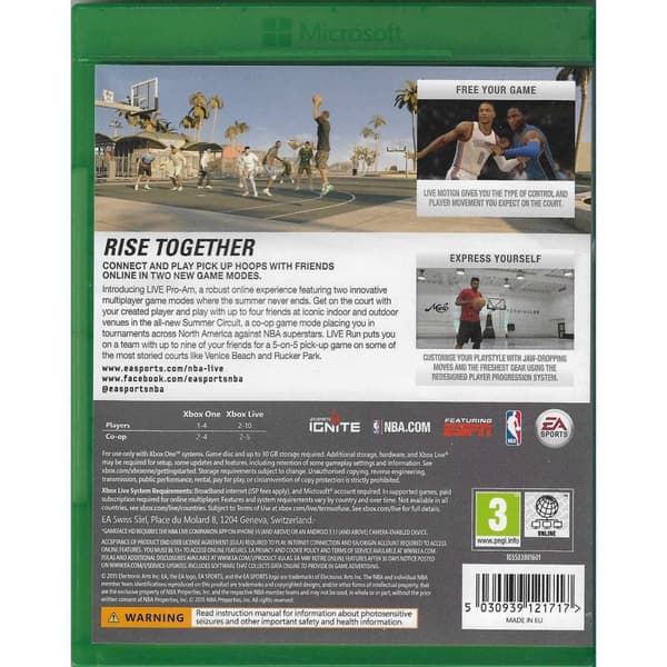 NBA Live 16 Xbox One (Brukt)