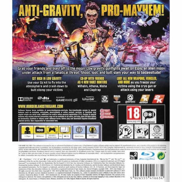 Borderlands The Pre-Sequel Playstation 3 PS3 (Begagnad)