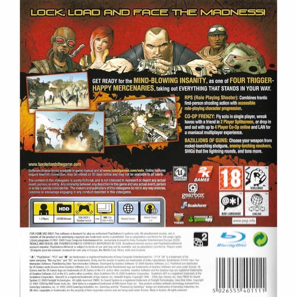 Borderlands Playstation 3 PS3 (Brugt)