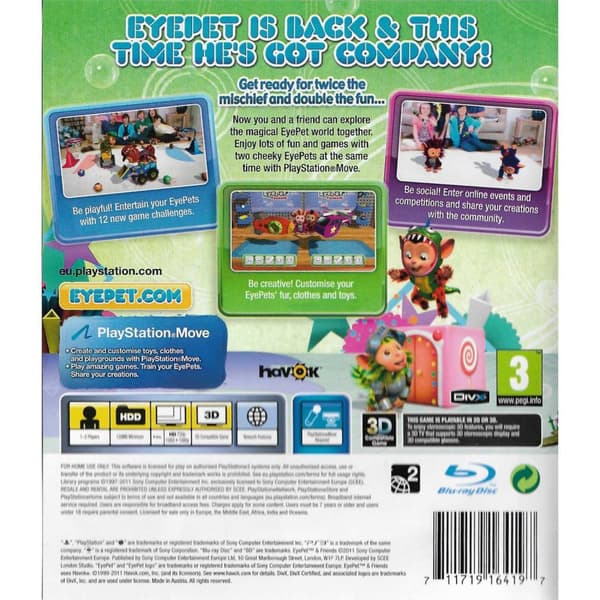 EyePet & Friends Playstation 3 PS3 (Begagnad)