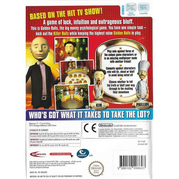 Golden Balls Nintendo Wii (Brukt)