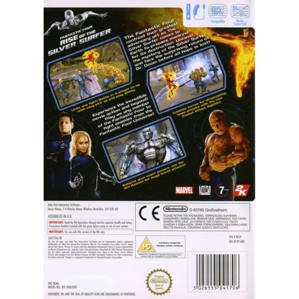 Fantastic Four Rise of the Silver Surfer Nintendo Wii (Brukt)