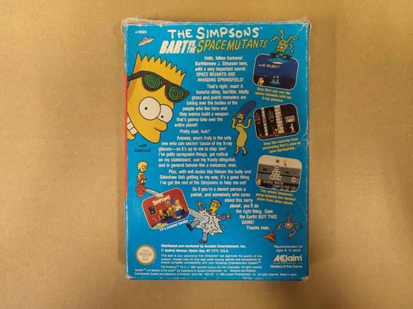 The Simpsons - Nintendo 8-bit / Nes – SCN – Cart only - Nintendo 8-bit / Nes – SCN – Cart only