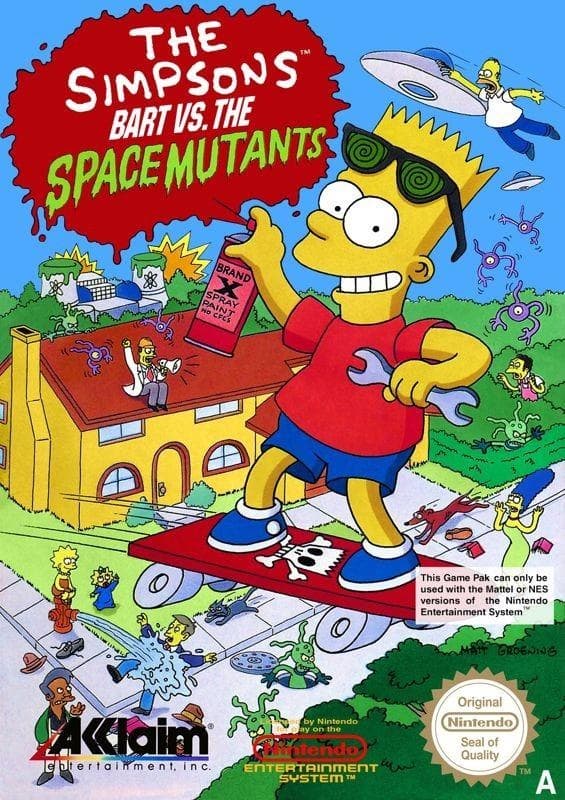 The Simpsons: Bart vs. the Space Mutants - Nintendo 8-bit – SCN – CB No manual