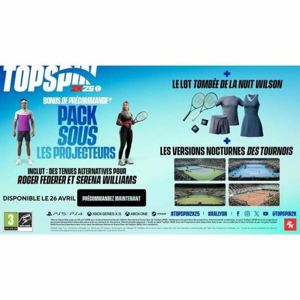 Xbox One / Series X spil 2K GAMES Top Spin 2K25 (FR)