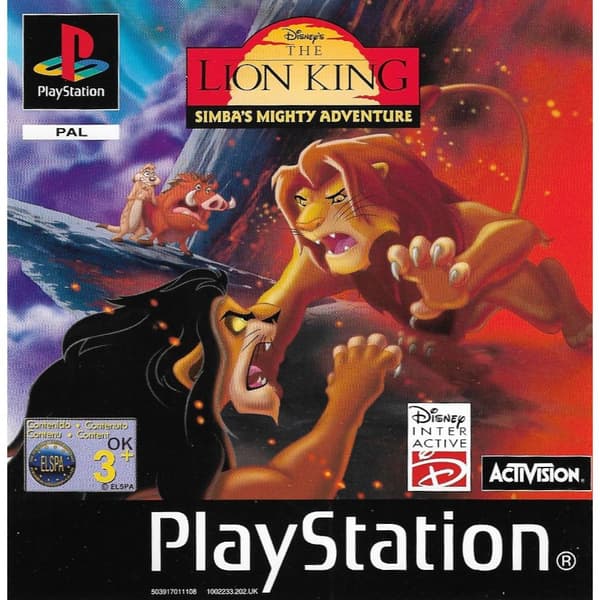 The Lion King Simbas Mighty Adventure Playstation 1 PS1 Swedish (Begagnad)