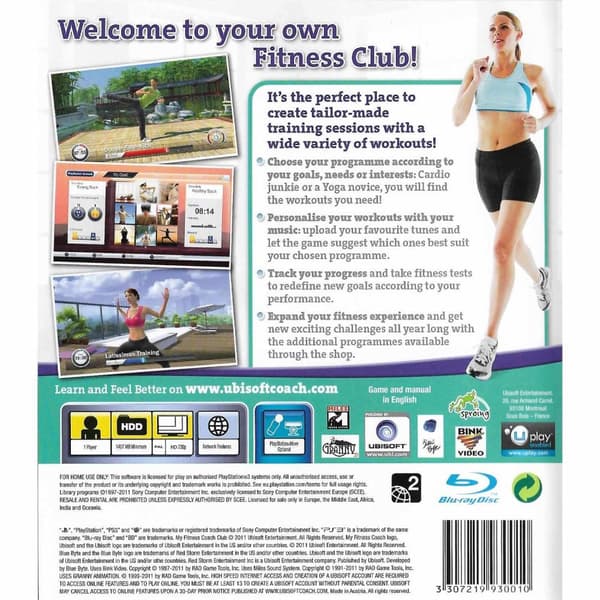 My Fitness Coach Club Playstation 3 PS3 Nordic (Brugt)