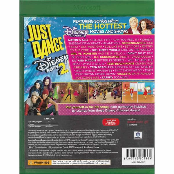 Just Dance Disney Party 2 Xbox One Kinect (Brukt)
