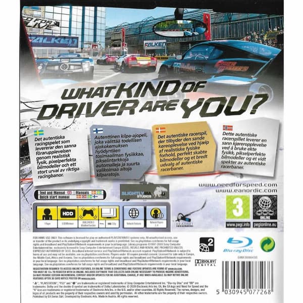 Need for Speed Shift Playstation 3 PS3 Nordic (Begagnad)
